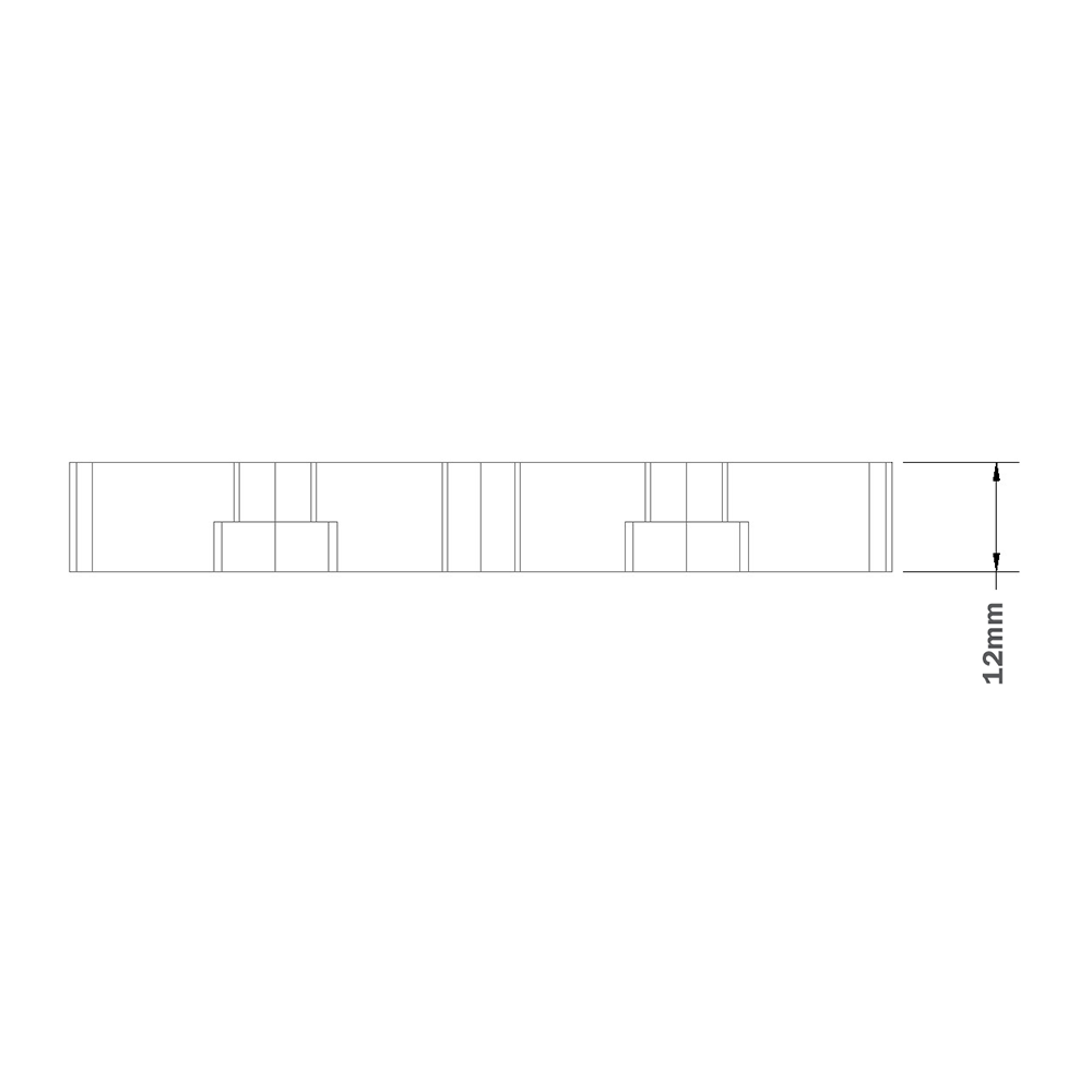 32-4590M10-1 MODULAR SOLUTIONS FOOT & CASTER CONNECTING PLATE<br>45MM X 90MM, M10 HOLE W/HARDWARE